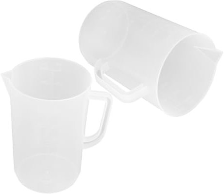ULTECHNOVO 2piezas Taza Medidora De Aceite Transparente De Taza Medidora De Plástico Grande Para Aceite De Cocina y Coche Fácil De Leer Para Cocinar Hornear y Automotriz
