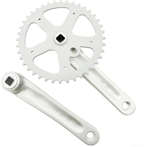 Juego de bielas para bicicleta de montaña de 170 mm, juego de ruedas de bicicleta de una sola velocidad, platos de acero 36T 40T 42T para bicicleta de carretera MTB de engranaje fijo (40T)