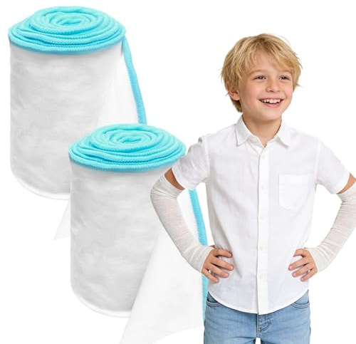 ZHUOGWJFJ 2 Rolls Wet Wrap Therapy Bandages for Eczema - Elastic Tubular Sleeves for Arms & Legs, Itch Relief Support for Adults and Kids