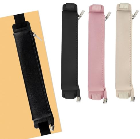 Astuccio sottile per matite, 3 Pz Penna Custodia in PU Pelle, portapenne, portapenne, con fascia elastica regolabile, piccolo astuccio sottile per riviste, trousse per trucchi, cancelleria scolastica
