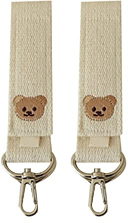 1 paio di ganci organizer per passeggini, simpatici ganci per orsi, tasche regolabili, accessori stabili, gancio per passeggino, gancio per passeggino e passeggino