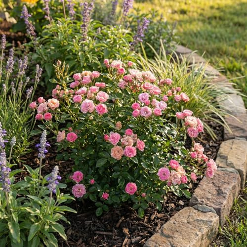 Bloomique - Lot de 2 - Rosier Lilly - Rosier arbustif - Plante de Jardin - Rustique - Hauteur 30-50 cm - Pot 17 cm