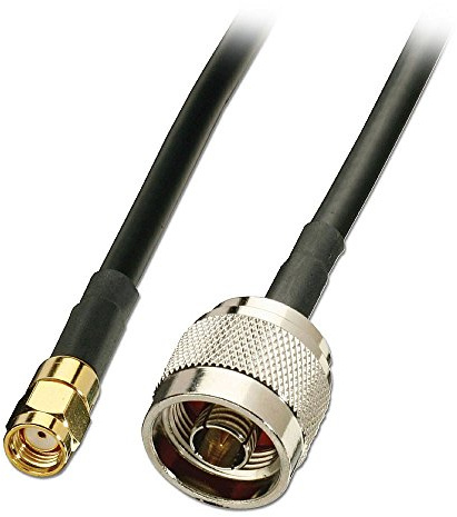 Lindy External WLAN Antenna Cable, 10m cavo coassiale SMA-RP Nero