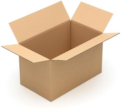 KK Verpackungen Versandkartons 500 x 300 x 300 mm Braun 1-wellig (Außenmaß 504 x 309 x 314 mm) | 10 Stück, Faltkartons Kartons für Versand als DHL Paket Hermes Paketklasse M DPD GLS Paketklasse XL