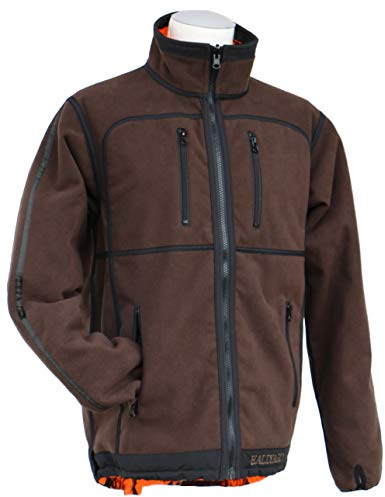 Hallyard Veste réversible Ravels pour homme et femme - Imperméable, coupe-vent, respirant - Veste de chasse avec veste polaire originale Realtree® orange marron L Marron/orange