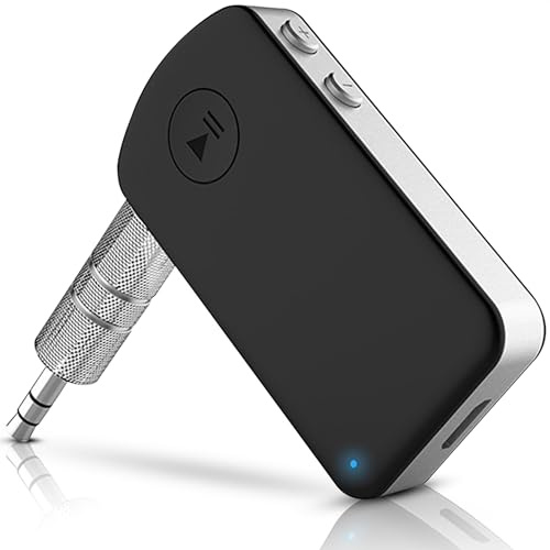 Strex Bluetooth Empfänger BT 5.3 3.5MM AUX Bluetooth Adapter Auto Freisprechanruf Schwarz