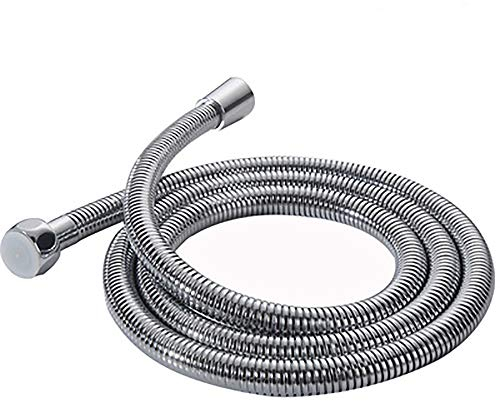 Weiqiao® Brauseschlauch, 1,5 m, Edelstahl, extra lang, Universal-Duschschlauch, verdrehsicher, Ersatz mit Verbindungsstücken aus massivem Messing, für Badezimmer, Hotel, Haus