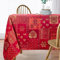 Viste tu hogar Tischdecke Weihnachten Goldfaden, speziell für Weihnachtsdekoration und Familientreffen usw., modernes und Elegantes Design, Rot Herz, 140x200cm