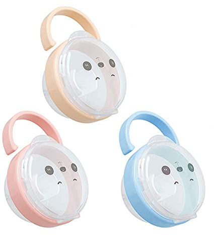 Scatolina Succhietto,3 Pezzi Sterilizzaciuccio Portatile Scatola Ciuccio Trasparente Ciuccio Da Polvere Porta Ciuccio Neonato Portaciuccio Scatoline,per Uso di Viaggi All'aperto,3 colori