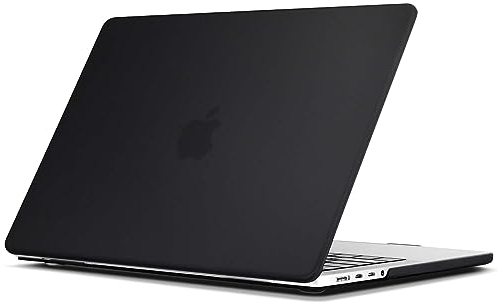 TECOOL Hülle Kompatibel mit neuen MacBook Pro 16 Zoll mit M4 M3 M2 M1 Pro/Max 2021-2024 (A3403 A3186 A2991 A2780 A2485), Ultradünne Schutzhülle Hartschale Case, Schwarz