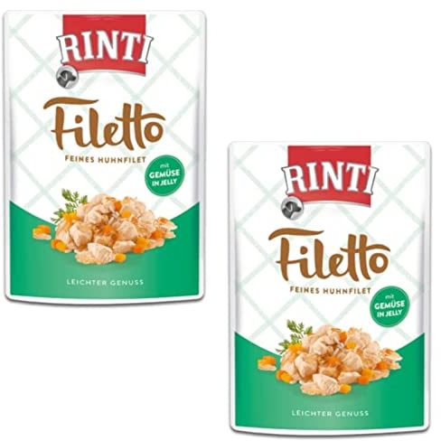 Rinti Hund - Filetto Huhn & GEMÜSE - Doppelpack - 2 x 24 x 100g | Doppelpack