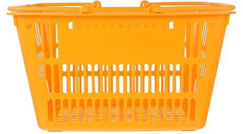 Shopping Basket With Handles : 16L Grocery Basket Plastic Stackable Hand for Retail Store Supermarket