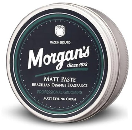 Morgan's Pomade Matt Paste, Hair Styling Paste for Men, Matte Finish and Medium Hold for All Hair Types, Brazilian Orange Fragrance 75ml