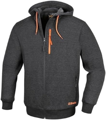 BETA 7665G XS - Felpa zip lunga, con cappuccio