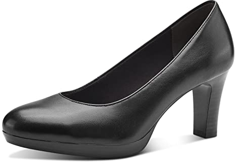 Tamaris Mujer Zapatos de tacón, señora Zapatos de tacón Clásicas,TOUCHit,Cerrado,Elegante,Noble,cómodo,Zapato de Negocios,Black,37 EU