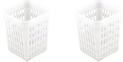 Olympia Cuadrado cubiertos cesta 140 x 110 x 110 mm bandejas de cocina cuchara recipiente para utensilios de cocina (Paquete de 2)