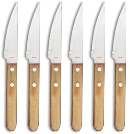 Steak Pizza Jumbo Bois - Set de 6 couteaux steak