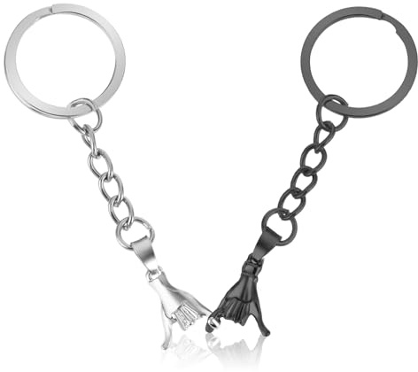 Ouligay Lot de 2 porte-clés assortis pour couple - Cadeau de Saint-Valentin pour petit ami ou petite amie