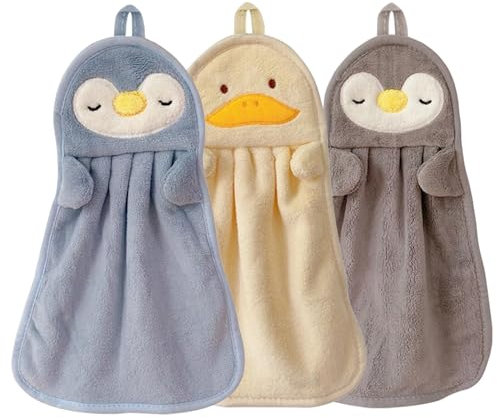 Qinsky Kinderhandtuch,3Pcs Kinder Hand Handtuch Waschlappen Kinder Korallenvlies Kinderhandtuch Kleine Waschlappe für Küchen und Badezimmer