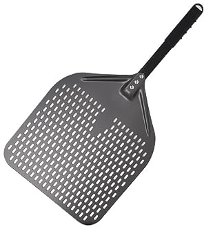 WANGBINGXING Pizza Peel 10 12 13 14 16 Inch Big Pizza Perforated Shovel Paddle Short Handle For Oven Turning Peel Kitchen Tools Nonstick Pizza Baking Pizza Paddle (Color : 10 inch 55cm)
