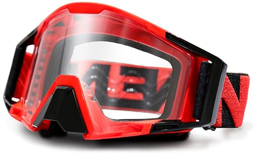 NENKI Motocross Brille, Motorradbrille mit Nasenschutz, Skibrille für Damen und Herren, für Outdoor-Sport, als mtb brille