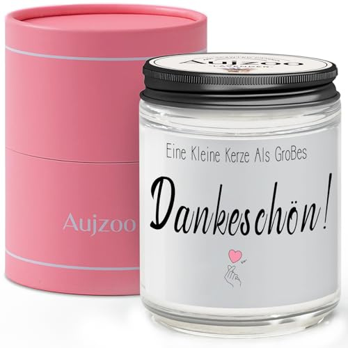 Aujzoo Dankeschön-Geschenke für Frauen, Mütter, Freundinnen, Chefinnen, Kolleginnen, Dankesgeschenke für sie und ihn, Dankesgeschenke für Lehrer, Geburtstagsgeschenke, 7oz Sojawachs-Lavendelkerze
