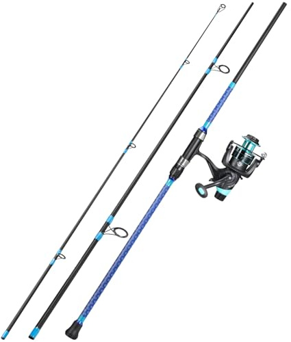 Sougayilang Surf Fishing Combo，Surf/Carp Rod with 4000 Carp Reel Set,3-Section Travel Fishing Tackle Combo,for Sea/Beach Fishing-LL27