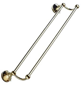 Beatifufu 1stück Multifunktionale Wandhalterung Aus Messing Für Handtücher Goldene Doppelstange Für Badezimmer Küche Und Balkon Einfache Montage Und Kratzfeste Oberfläche