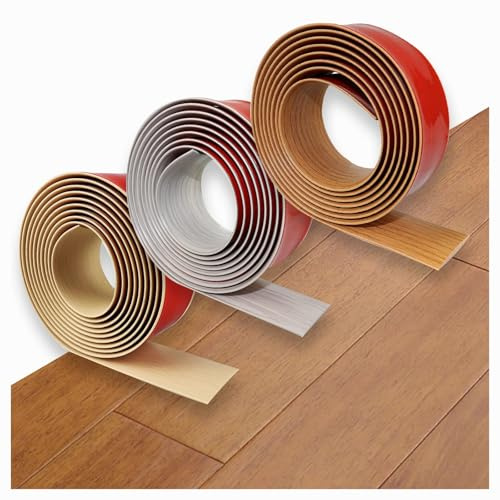 Self-Adhesive Transition Strip - Laminate Floor Strip - Carpet Trim Strip - Laminate Profile Flooring Edge Trim - Door Threshold Strips, for Seamless Flooring Transitions(Gray,6mx4cm)