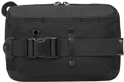 MiOYOOW Sac de Poitrine Tactique, Sacoche d'épaule étanche, Pochette de Décharge Tactique, avec Corde de Suspension et Trou Câble pour Pêche, Escalade, Cyclisme, Randonnée, Chasse