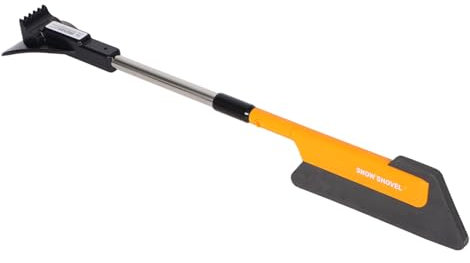 Amosfun Eiskratzer Für Auto Windschutzscheibe Schneeräumer Auto-schneeräumwerkzeug Aus Aluminiumlegierung Und Abs Verlängerter Griff Zum Enteisen Und Schneeräumen Für Verschiedene