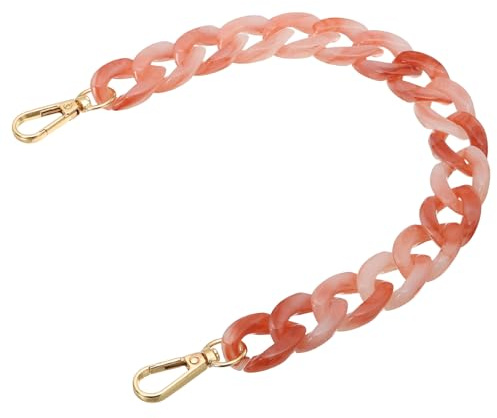 PATIKIL Taschenkette, 60 cm Schultergurt für Taschen, Handtaschengurt Acryl für DIY, Taschen, Handtasche Ersatzkette, Umhängetasche - Rosa