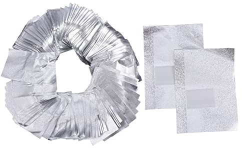 BESTYASH 500pezzi Tamponi Per Rimuovere Unghie in Cotone e Alluminio Strisce Gel Unghie Pratiche e Durevoli Per Solvente Smalto Gel Semipermanente