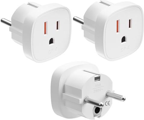 Adapter USA Deutschland Stecker,3 Stück US to EU Adapter,Adap TER USA auf EU,US Stecker Ada pter auf E U,Ada pter Amerikanisch Deutsch,U S Adapt er E U,U S to E U Plug Adap TER,Steckdosen Adapte r