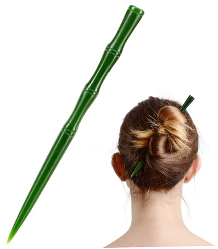 FRCOLOR Vintage Chinese Jade Hair Stick Bastoncino Capelli Classico Leggero e Resistente Accessorio Acconciatura Retro Per Donne Feste e Uso Quotidiano
