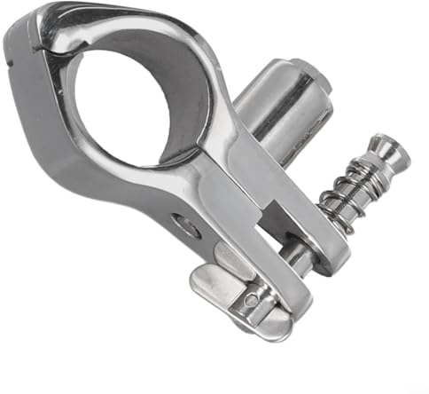 Morsetti a cerniera per tenda da sole in acciaio inossidabile 316, con ganascia scorrevole e cappuccio terminale per raccordi su binari da 22/25 mm su barche, yacht e navi marine commerciali (22 mm)