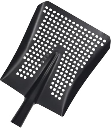 perfk Cabezal de Pala para cribar gallineros, Pala de Acero para Limpiar alcantarillas, para, Pieza para Acampar, casa, Drenaje de alcantarillado,