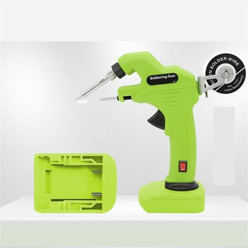 saldatrice, Saldatore elettrico portatile con alimentazione automatica dello stagno e pistola di saldatura for la riparazione delle batterie per saldatura dei metalli, rimozione della ruggine(Green)