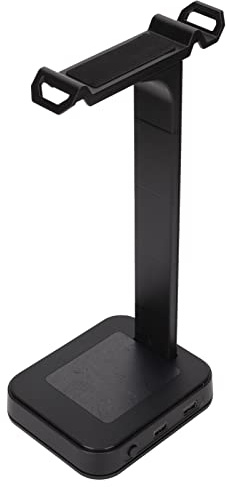 SENECESLI Headphone Stand, RGB Colorful USB Hub with 2 Ports and Type C Input, for Gaming Headset Holder and Desktop Accessories
