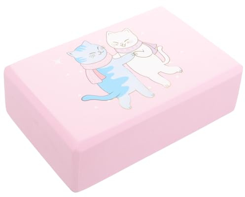 Mikikit Blocco Yoga in Eva Rosa Resistenza Antiscivolo per Allenamento Addominale e Rilassamento del Corpo, Mattoncino per Esercizi di Danza e Yoga