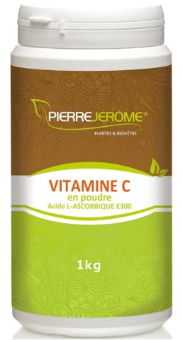 Vitamine C en Poudre Pierre Jérôme - Acide L-Ascorbique Pur et Naturel - Complément Alimentaire Immunité, Energie, Stress - 1000 G - 1000 Jours