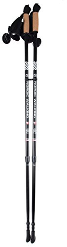 SMJ sport Adultes Telecaster Coping Nordic Walking Poles Long Life Black Paire de bâtons de randonnée Noir Taille Unique