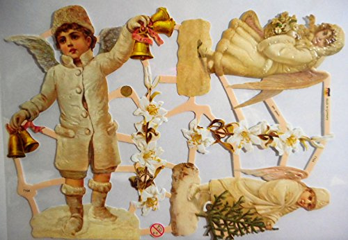 Glanzbilder Winter Kinder Engel EF 7154 Oblate Posiebilder Scrapbook Deko GWI 562
