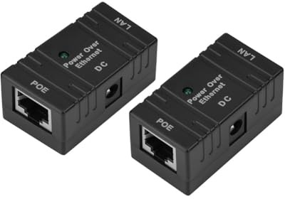 Zerone 2 pcs RJ45 10 m/100Mbp Passif Injecteur PoE Module d'alimentation PoE Adaptateur Ethernet Injecteur Autoranging commutateur Prise Murale Gigabit Adaptateur Splitter ave