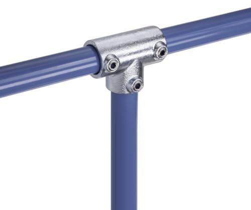 WITTKOWARE Rohrverbinder aus verzinktem Temperguss, für Rohr-Außendurchmesser 60,3mm (2), Formteil: T-Stück lang