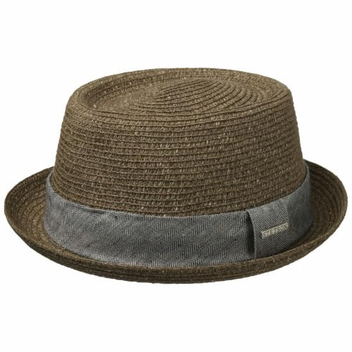 Stetson Robstown Toyo Pork Pie Strohhut meliert UV Schutz 40 Damen Herren Frühling Sommer