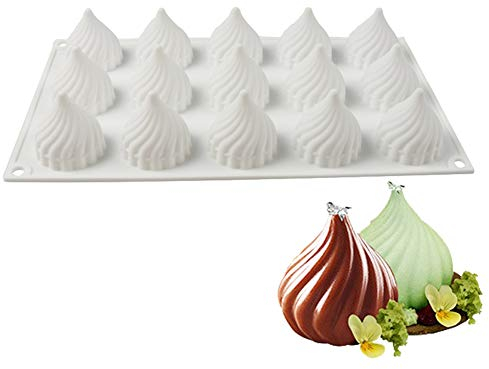 XLZSP Onion Shape Silicone Bakeware Mold 3D Mousse Cake Baking Molds DIY Tool Dessert Cheesecake Baking Pan Mould Pastry Truffle Pudding Jelly Soap Candle Clay Resin Making Molds (MK-9)