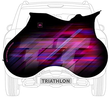 VELOSOCK Full Bike Cover SPEED/TRIATHLON for Indoor Storage and Transportation - Water Repellent Stretchy Zippered Fabric Bicycle Protection Travel Cover for TRIATHLON Bicycle
