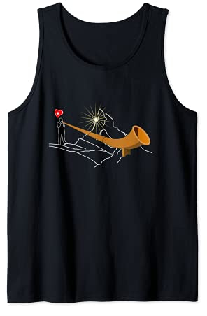 Matterhorn Berge in der Heimat Alphorn Schweiz Sonnenaufgang Tank Top