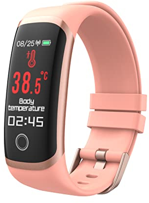 SUPBRO Damen Smartwatch Activity Tracker Fitness Tracker Fitnessuhr 0,96 Zoll Touch-Farbdisplay Fitness Armbanduhr Sportuhr IP67 Wasserdicht für Smartphone Rose